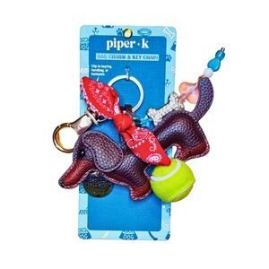 Piper K Dachshund Dog Bag Charm Keychain